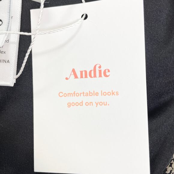 Andie String Bikini Bottom Womens Medium Snakeskin Animal Print Black Tan Sexy - Picture 5 of 7